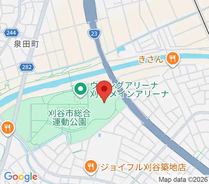 ウェーブスタジアム刈谷の地図