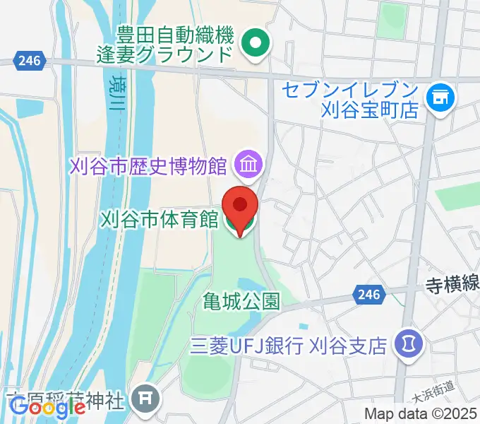 刈谷市体育館の地図