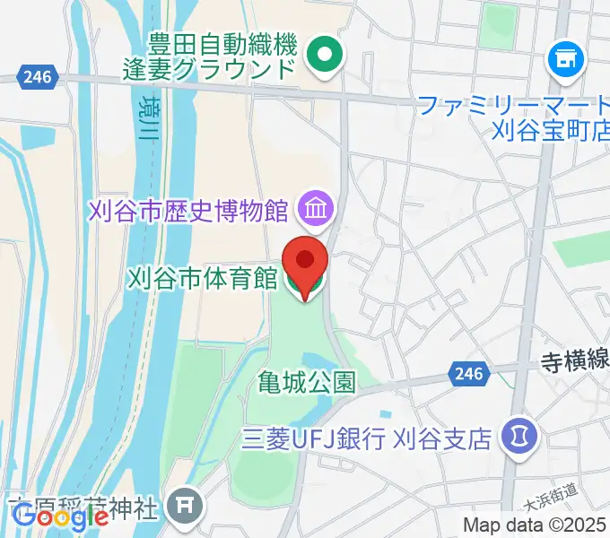 刈谷市体育館の地図