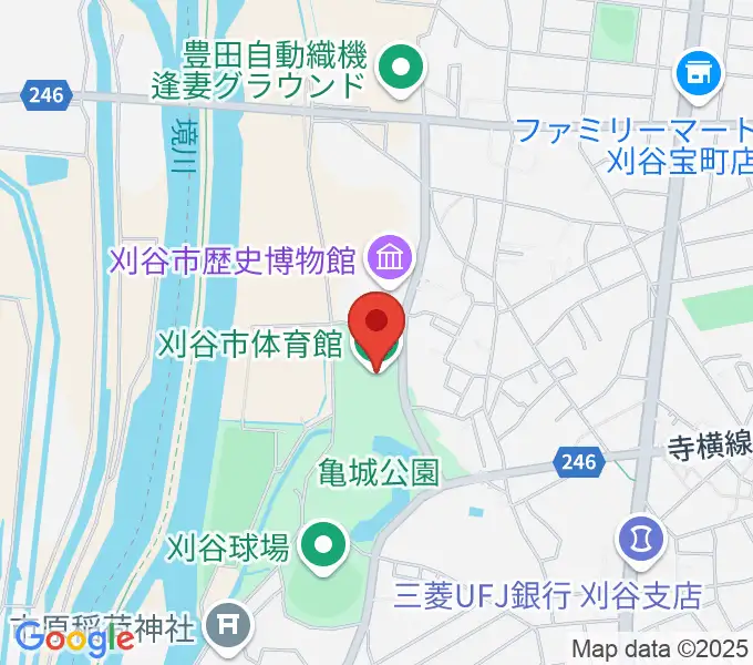 刈谷市体育館の地図