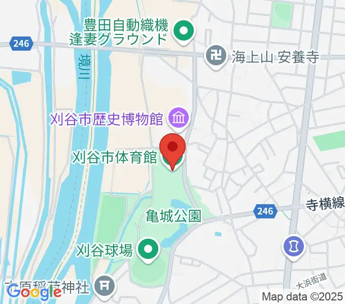 刈谷市体育館の地図