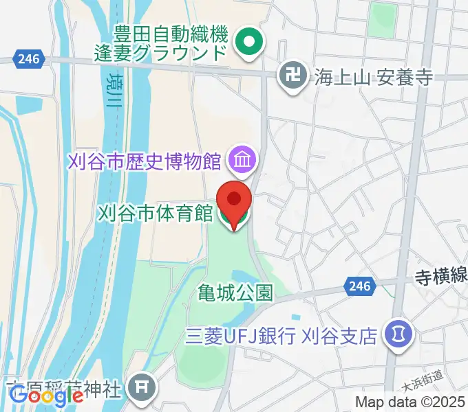 刈谷市体育館の地図