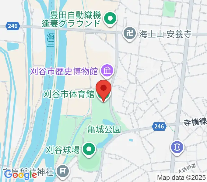 刈谷市体育館の地図