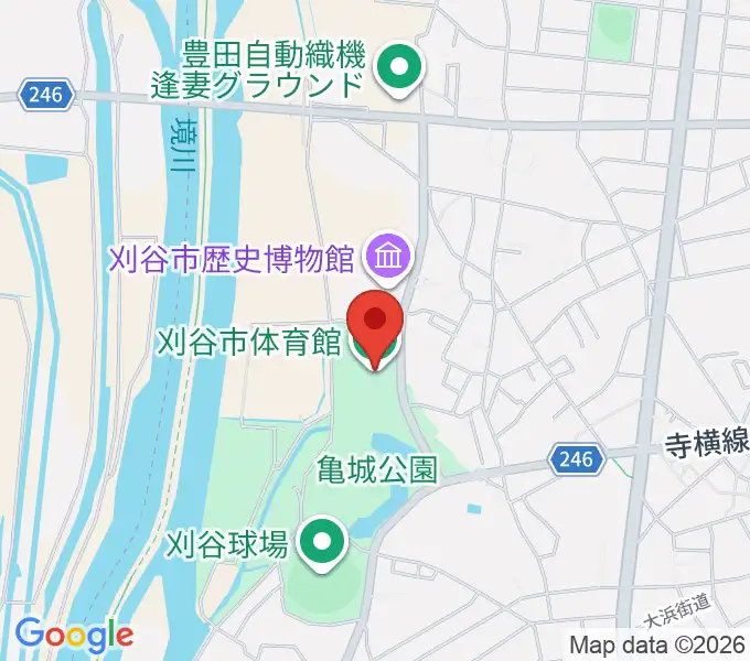 刈谷市体育館の地図