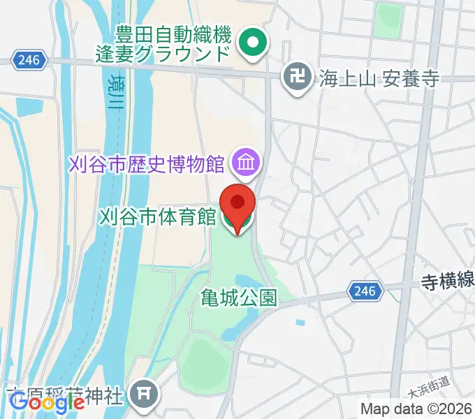 刈谷市体育館の地図