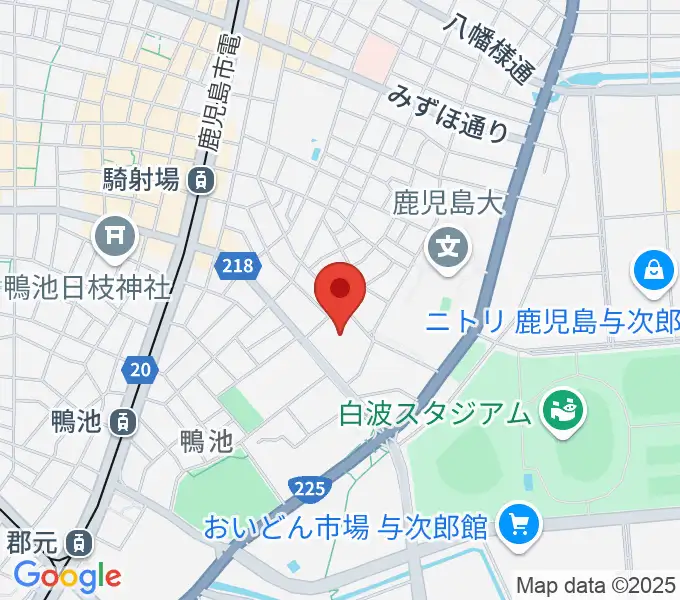 鹿児島県総合体育センター体育館の地図