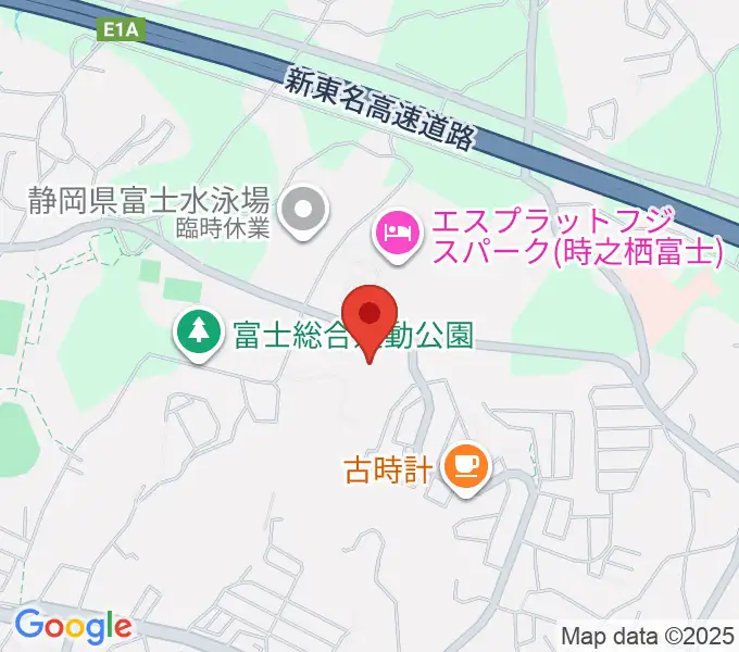 北里アリーナ富士の地図