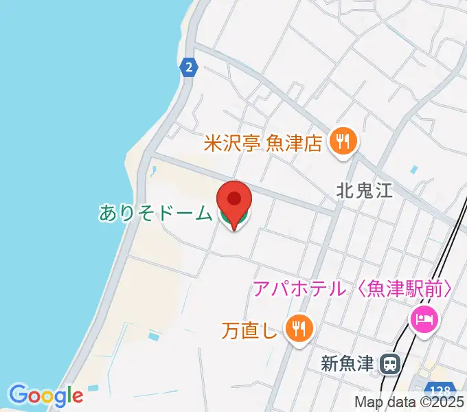 ありそドームの地図