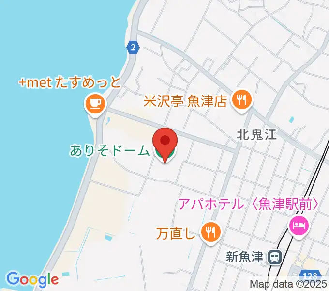 ありそドームの地図
