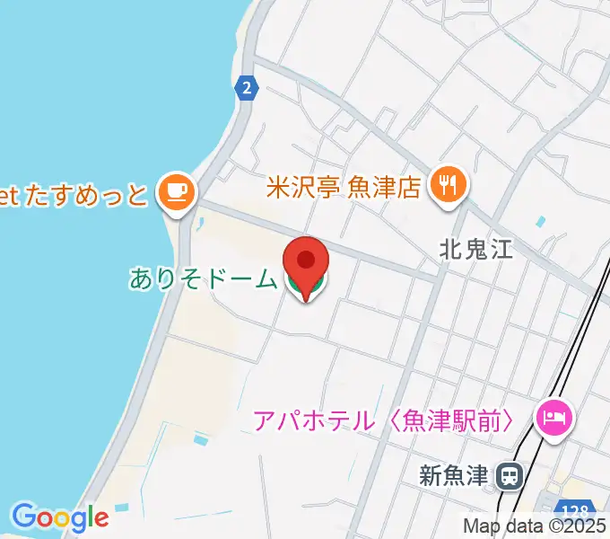 ありそドームの地図