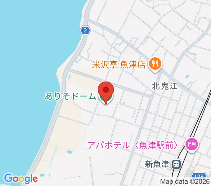 ありそドームの地図