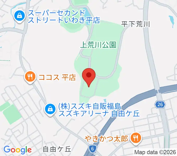 いわき市立総合体育館の地図