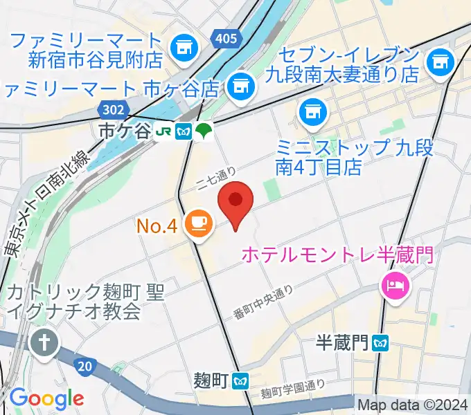 サウンドインスタジオの地図