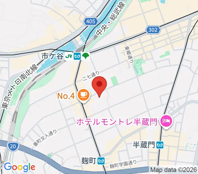 サウンドインスタジオの地図