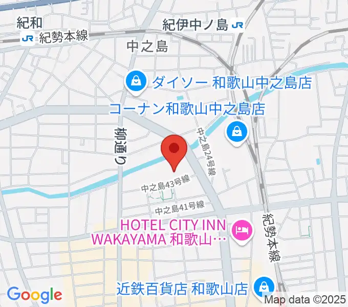 和歌山県立体育館の地図