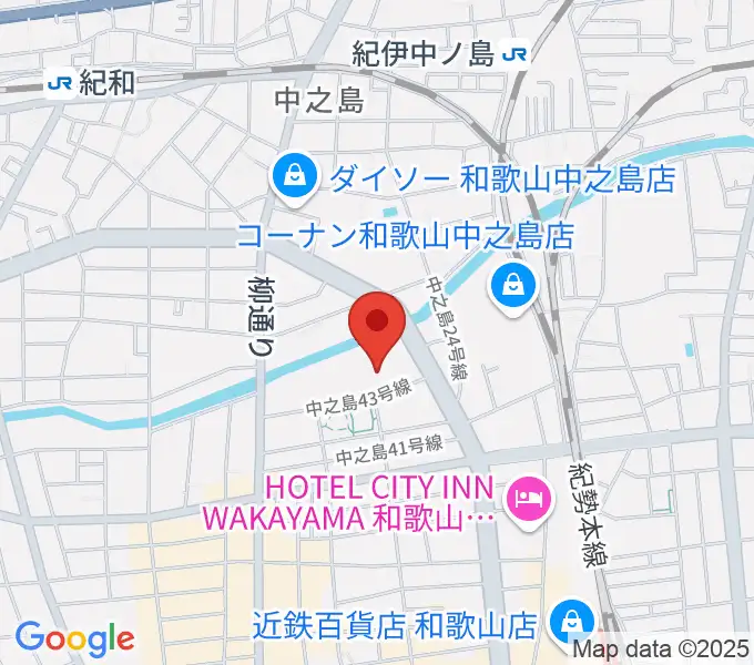 和歌山県立体育館の地図