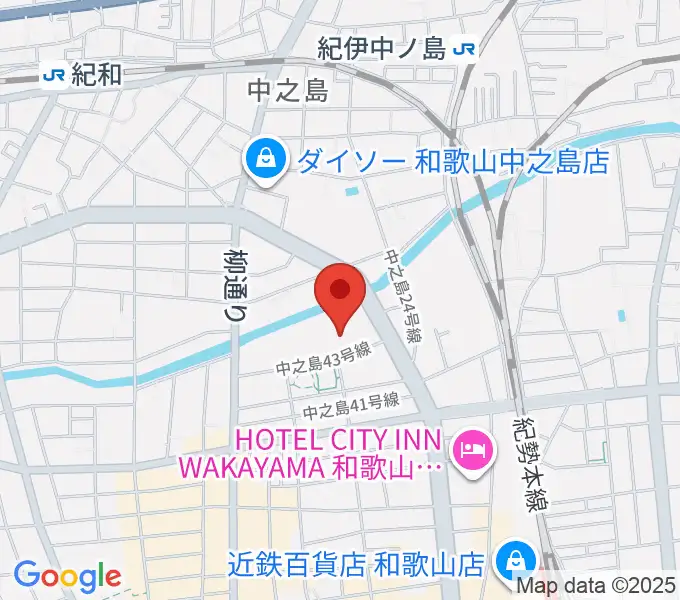 和歌山県立体育館の地図