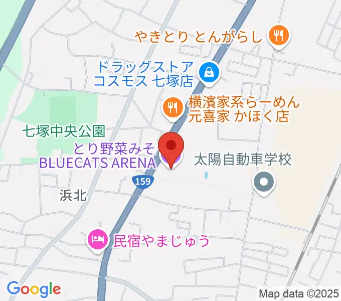 とり野菜みそ BLUECATS ARENAの地図