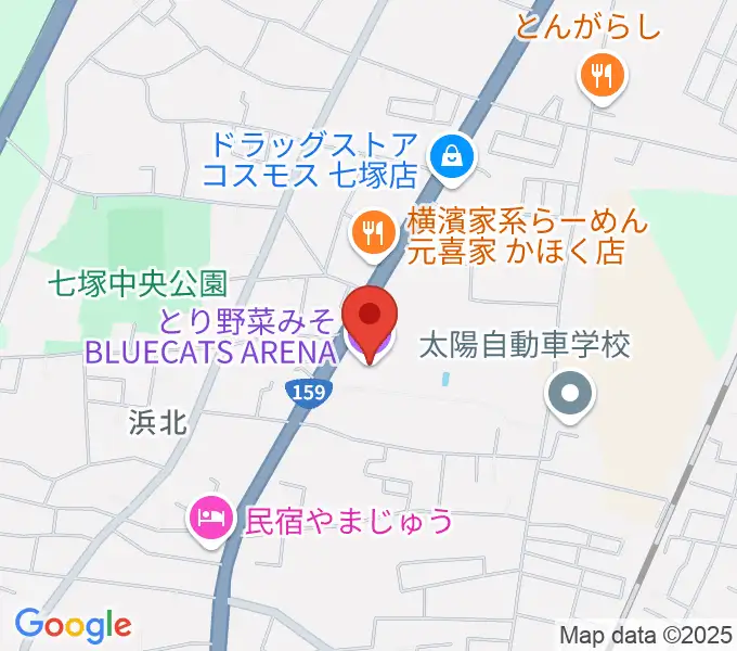 とり野菜みそ BLUECATS ARENAの地図