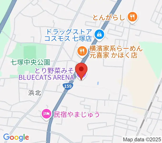 とり野菜みそ BLUECATS ARENAの地図