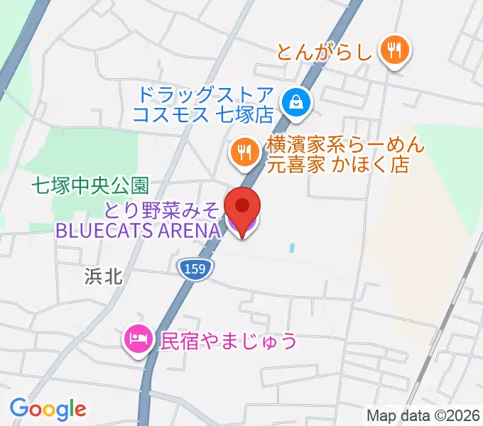 とり野菜みそ BLUECATS ARENAの地図