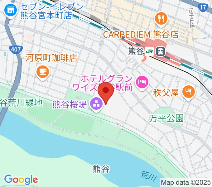 熊谷市立市民体育館の地図