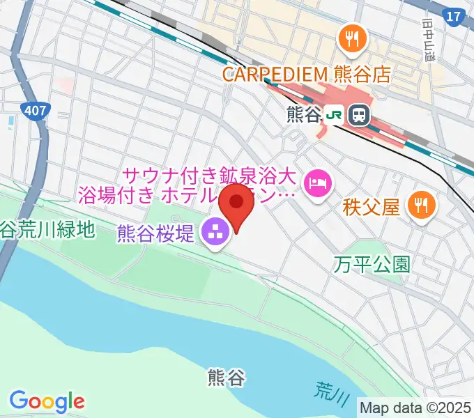 熊谷市立市民体育館の地図