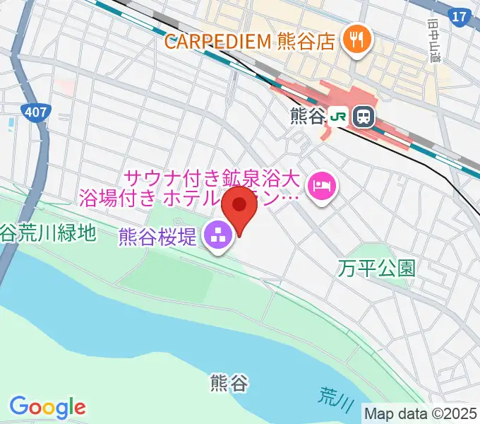 熊谷市立市民体育館の地図