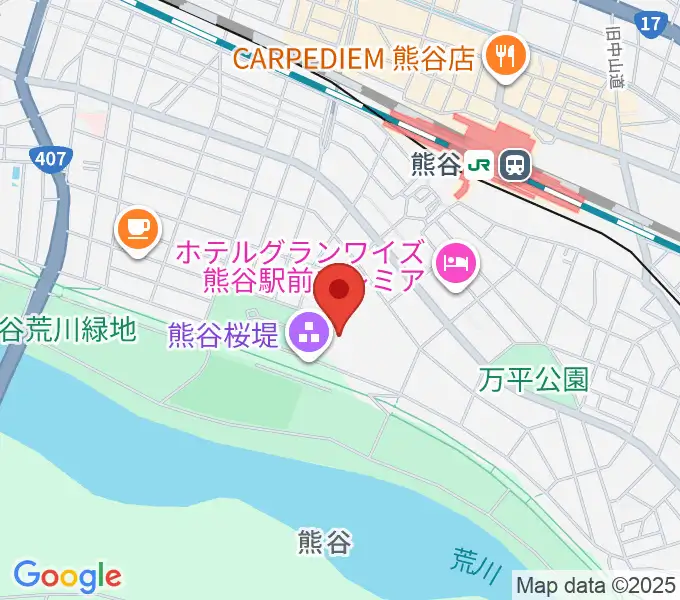 熊谷市立市民体育館の地図
