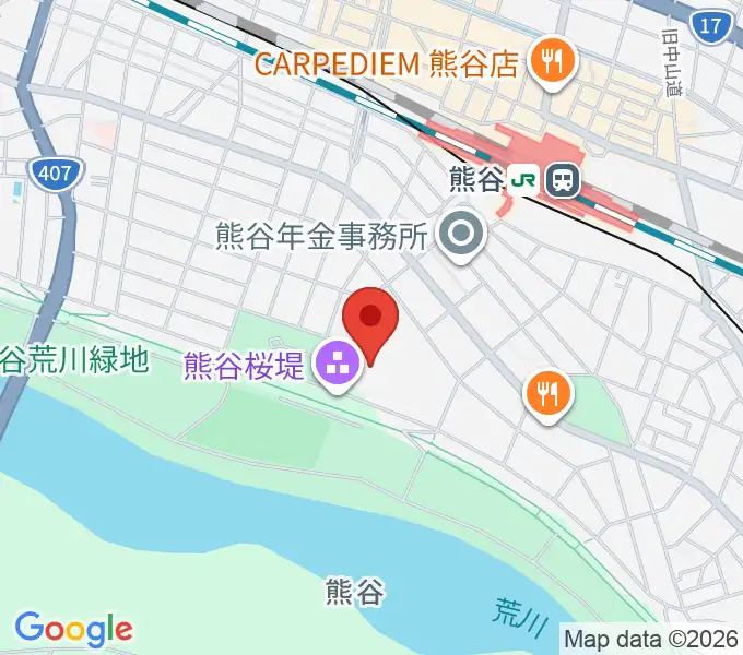 熊谷市立市民体育館の地図