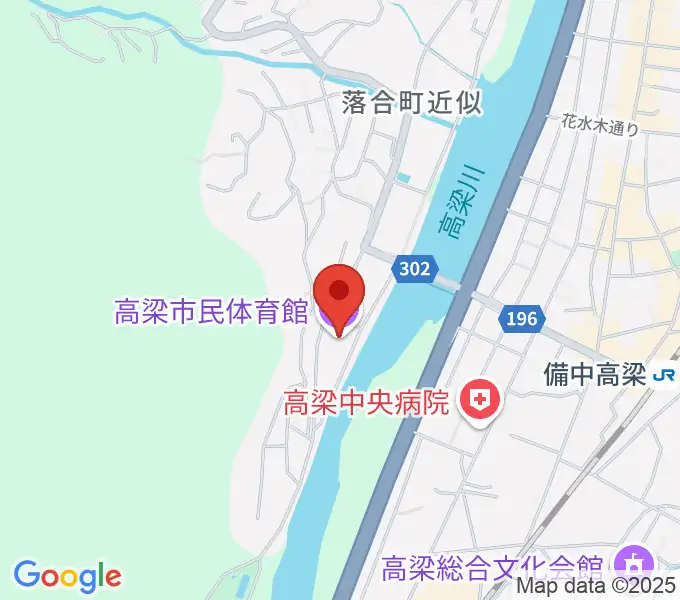 高梁市民体育館の地図