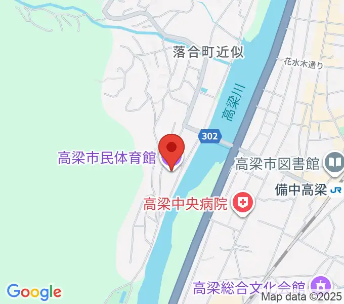 高梁市民体育館の地図