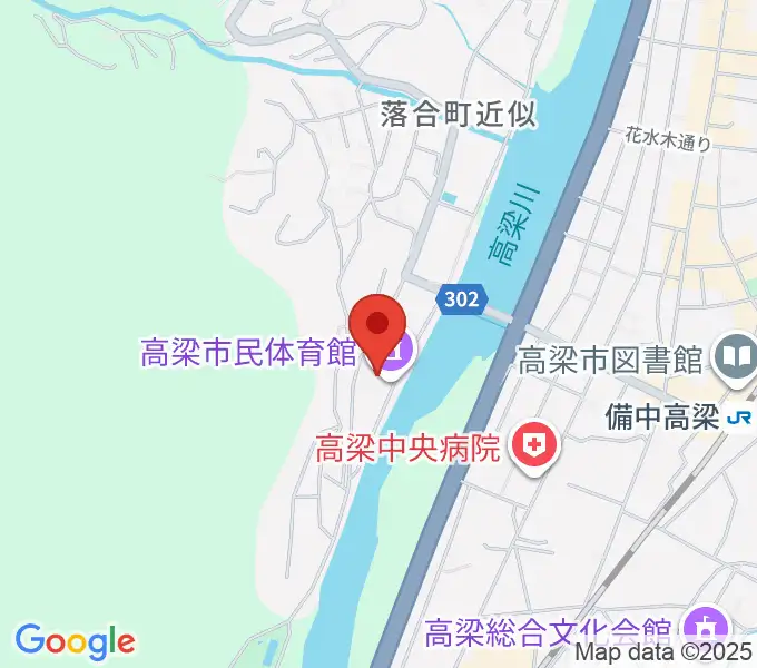 高梁市民体育館の地図