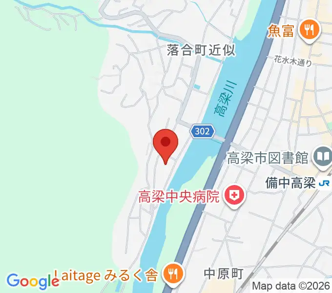 高梁市民体育館の地図