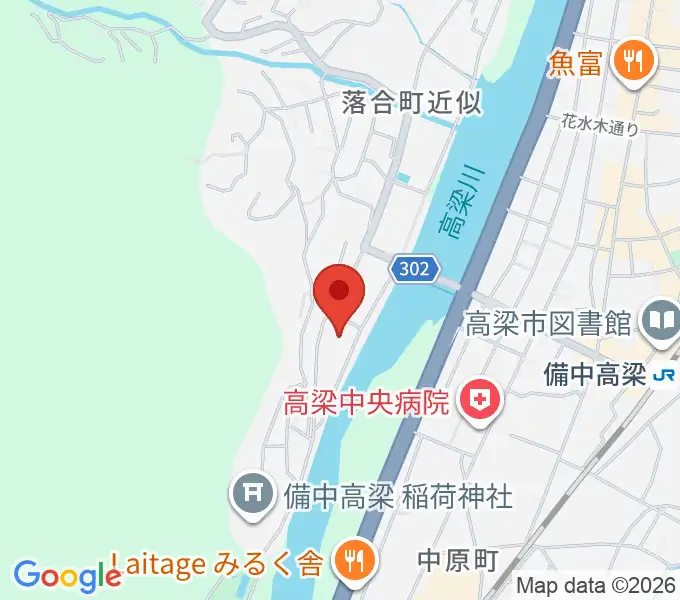高梁市民体育館の地図