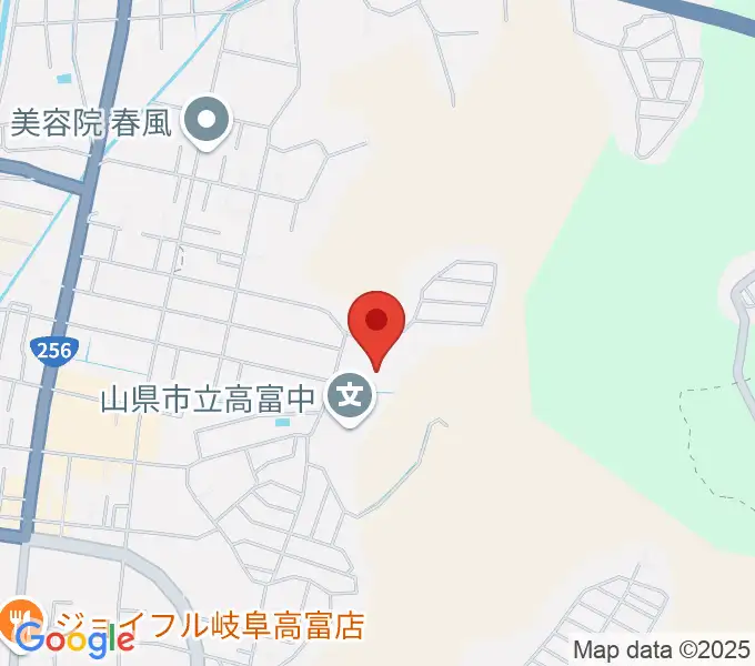 山県市総合体育館の地図