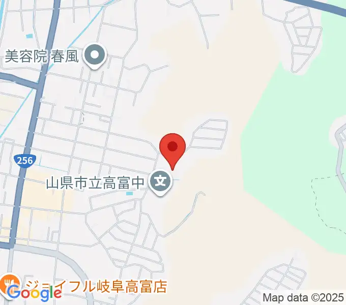 山県市総合体育館の地図