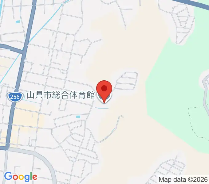山県市総合体育館の地図