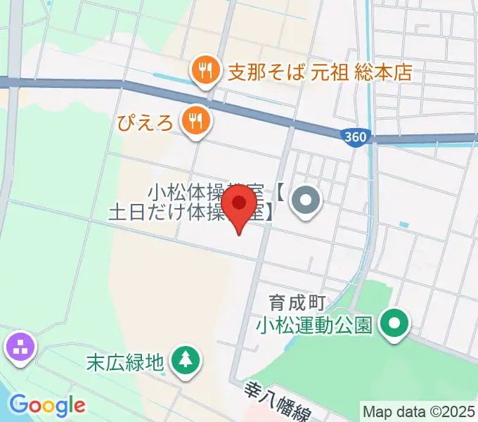小松総合体育館の地図