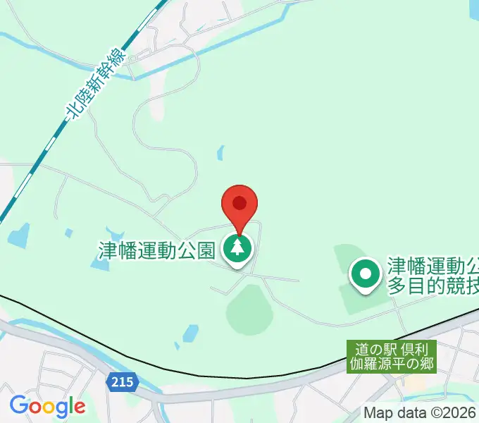 津幡運動公園体育館の地図