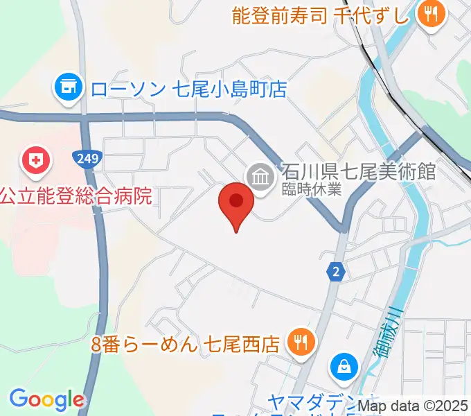 七尾総合市民体育館の地図