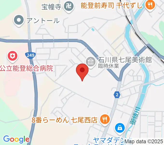七尾総合市民体育館の地図