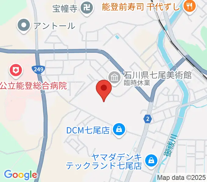 七尾総合市民体育館の地図