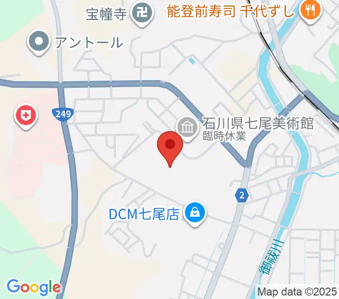 七尾総合市民体育館の地図