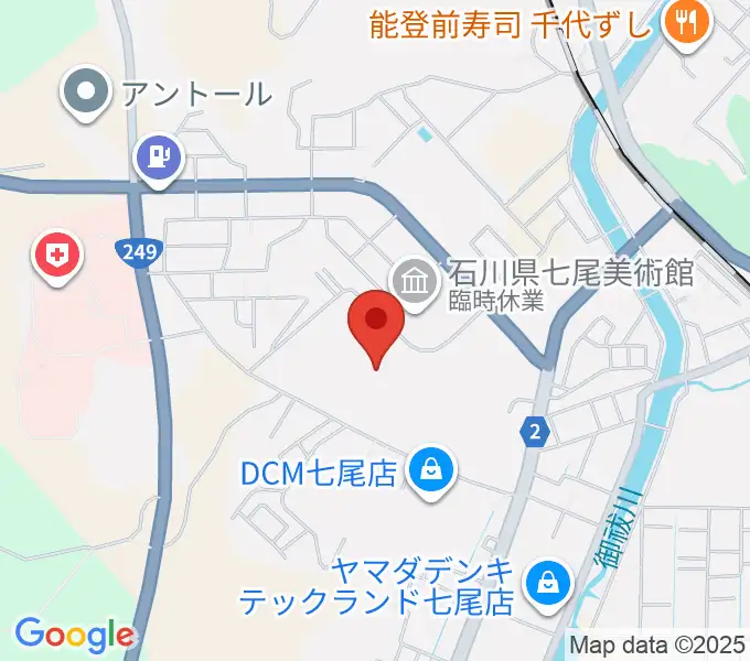 七尾総合市民体育館の地図