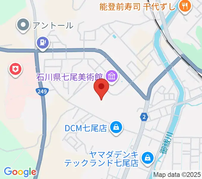 七尾総合市民体育館の地図