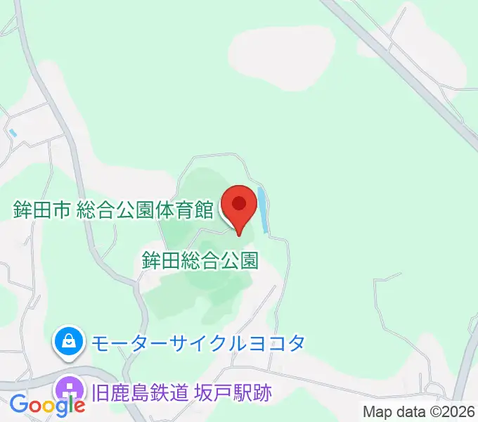鉾田市総合公園体育館の地図