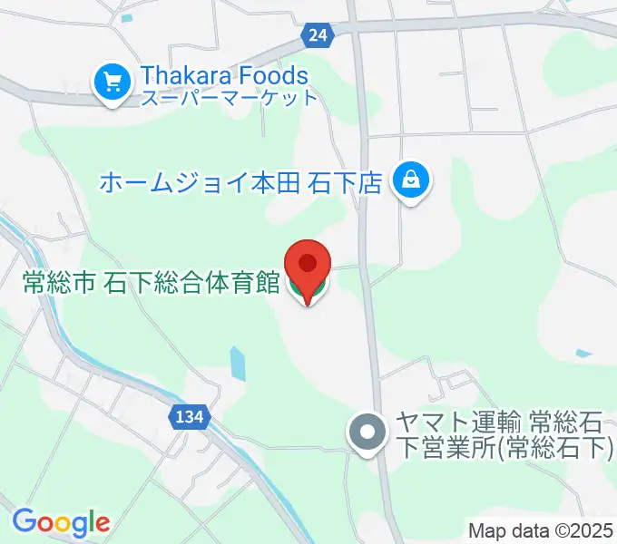常総市石下総合体育館の地図