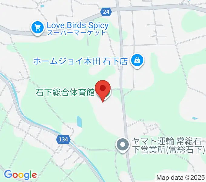 常総市石下総合体育館の地図