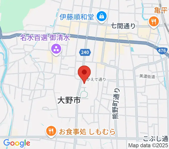 大野市歴史博物館の地図